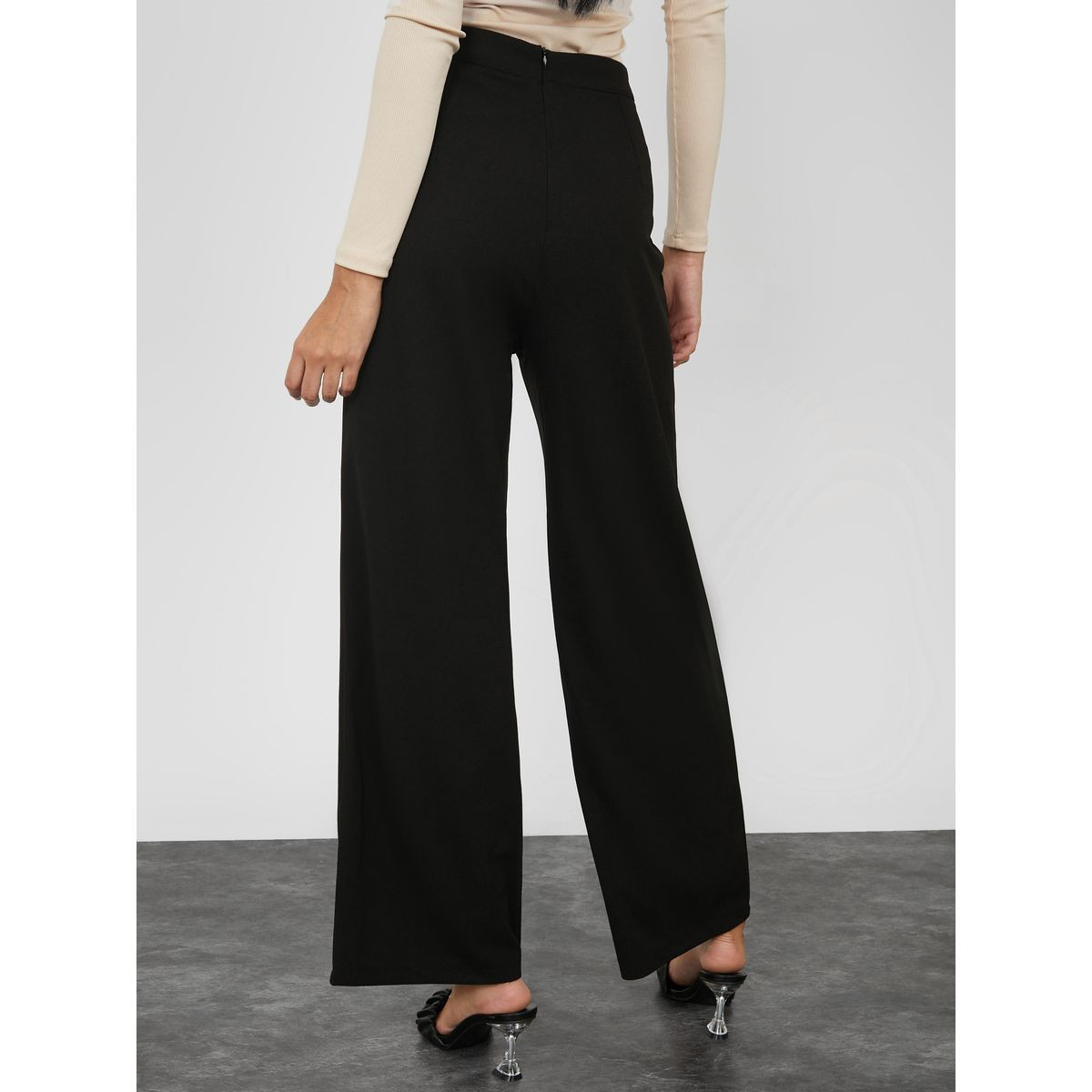 Styli Belt Detail Straight Leg Trouser-women-clothing-trousers-image-4