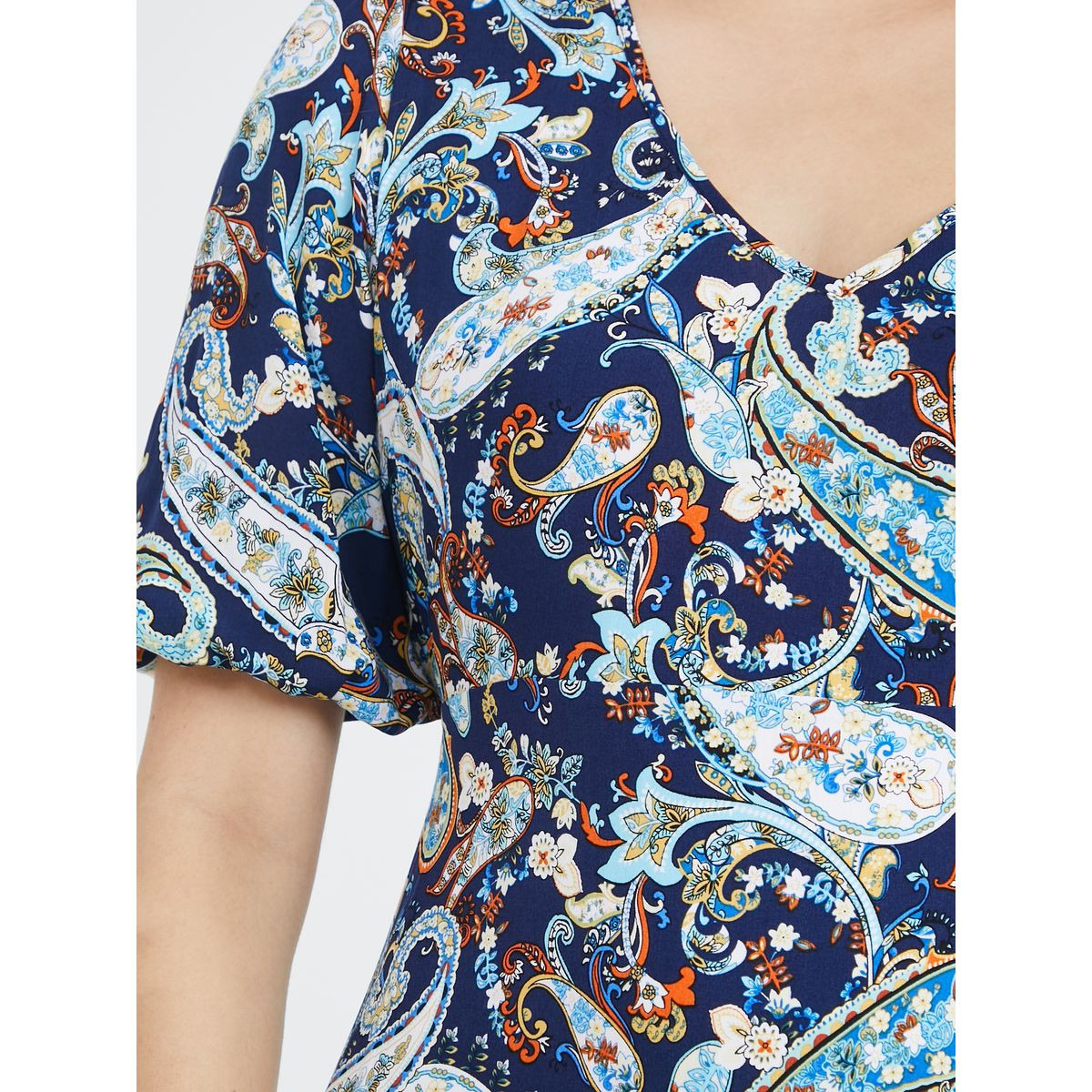Styli Short Sleeves Paisley Print A-Line Maxi Dress-women-clothing-dresses-image-3