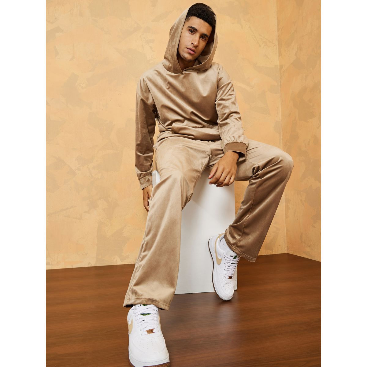 Styli Relaxed Fit Velour Hoodie and Jogger Co-Ord Set-men-clothing-coordsets-image-2