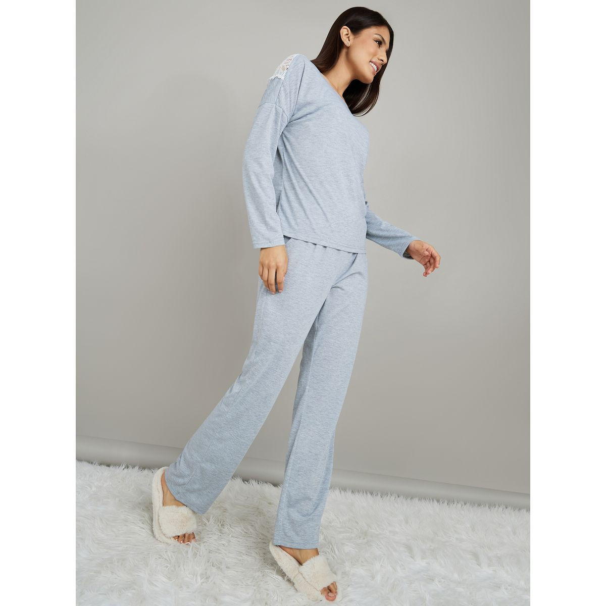 طقم بيجاما من ( بلوزة + بنطال )-women-clothing-nightwear-pyjamas-longsets-image-2