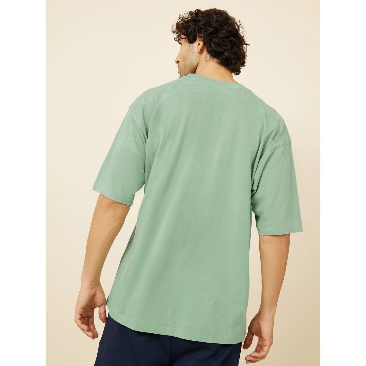 Styli Acid Wash Boxy Fit T-shirt with Ribbed Neck-men-clothing-tshirtsandpolos-tshirts-image-5