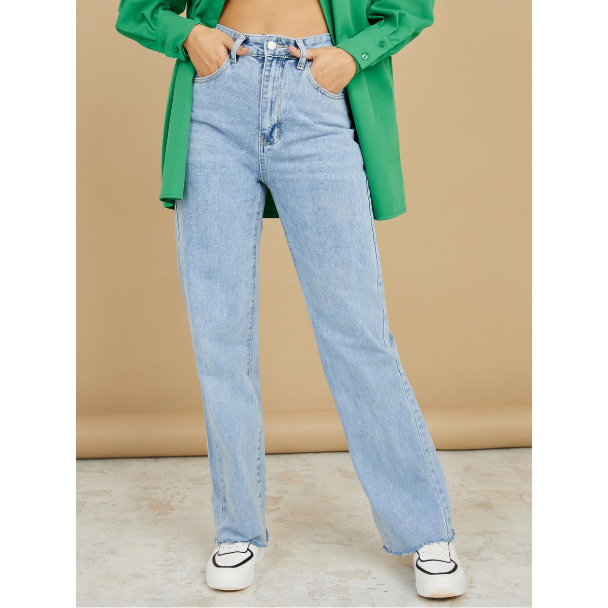 Styli High Rise Straight Leg Jeans-women-clothing-bottoms-jeans-image-1