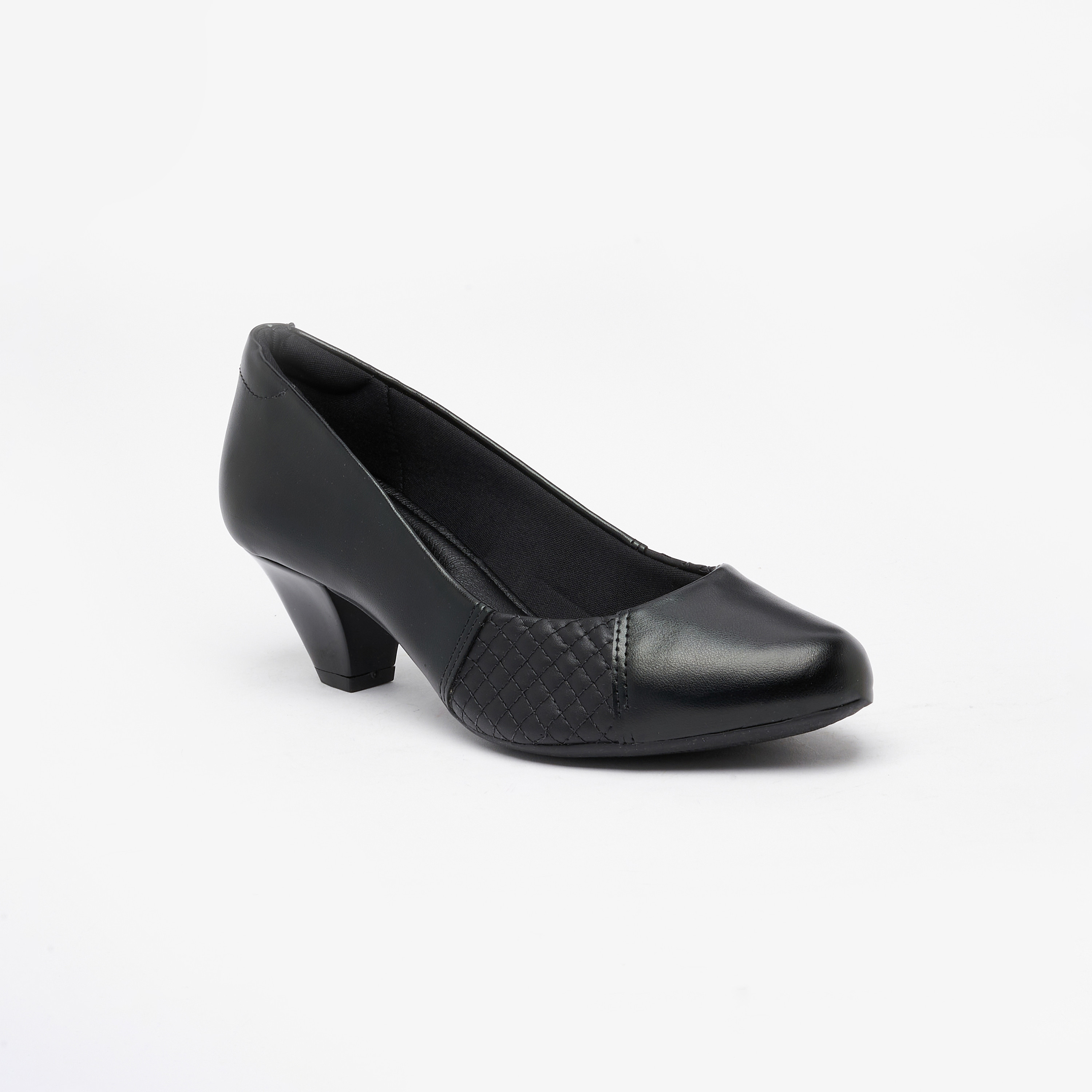 Modare by Geoomnii Women's Quilted Pointed Toe Pumps | 7005-647-14708        -women-shoes-heels-image-1