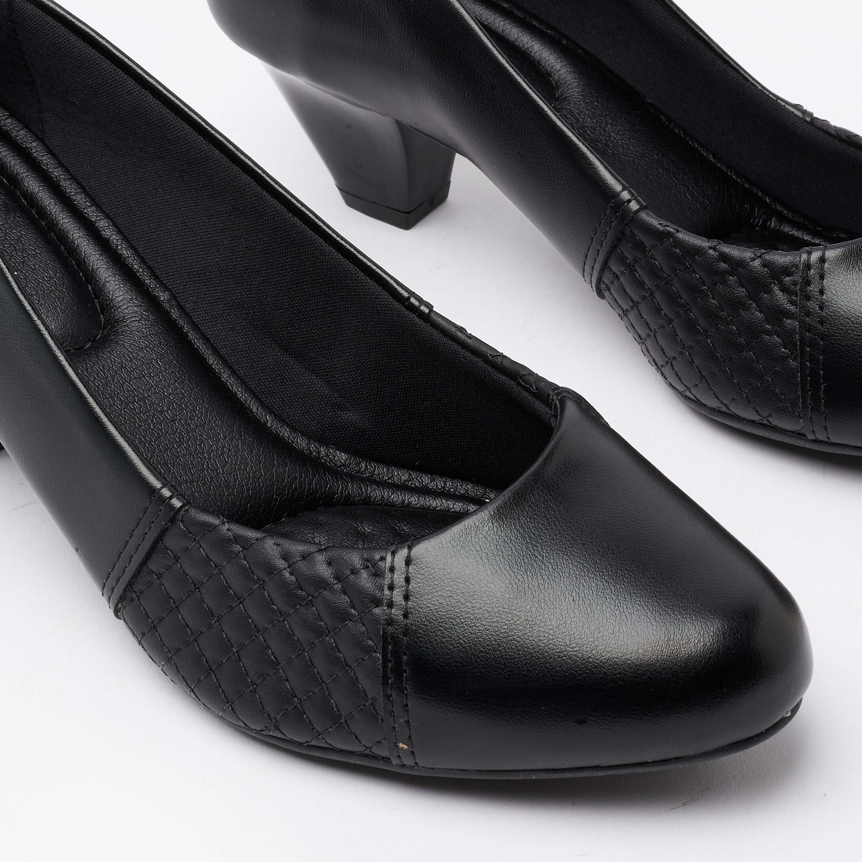 Modare by Geoomnii Women's Quilted Pointed Toe Pumps | 7005-647-14708        -women-shoes-heels-image-4