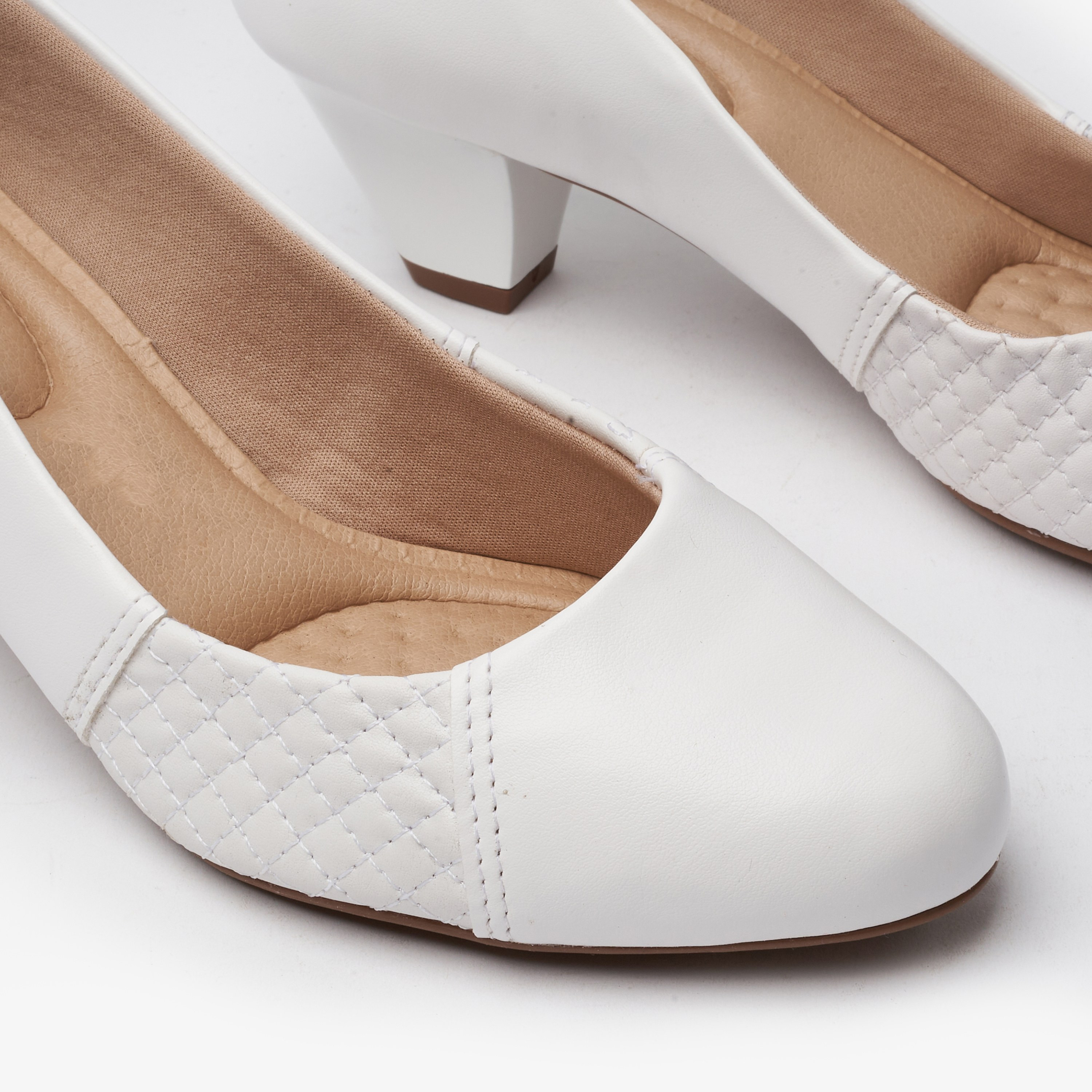 Modare by Geoomnii Women's Quilted Pointed Toe Pumps | 7005-647-14708        -women-shoes-heels-image-9