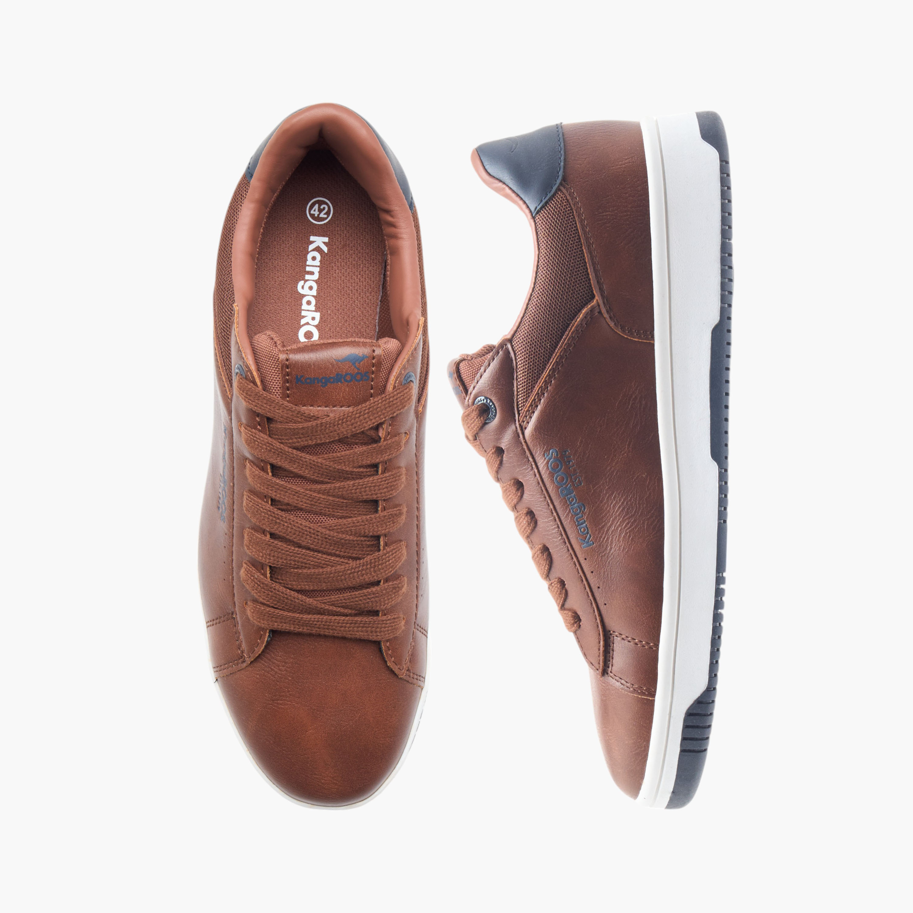 KangaROOS Men's Logo Detail Sneakers with Lace-Up Closure-men-shoes-sneakers-image-1