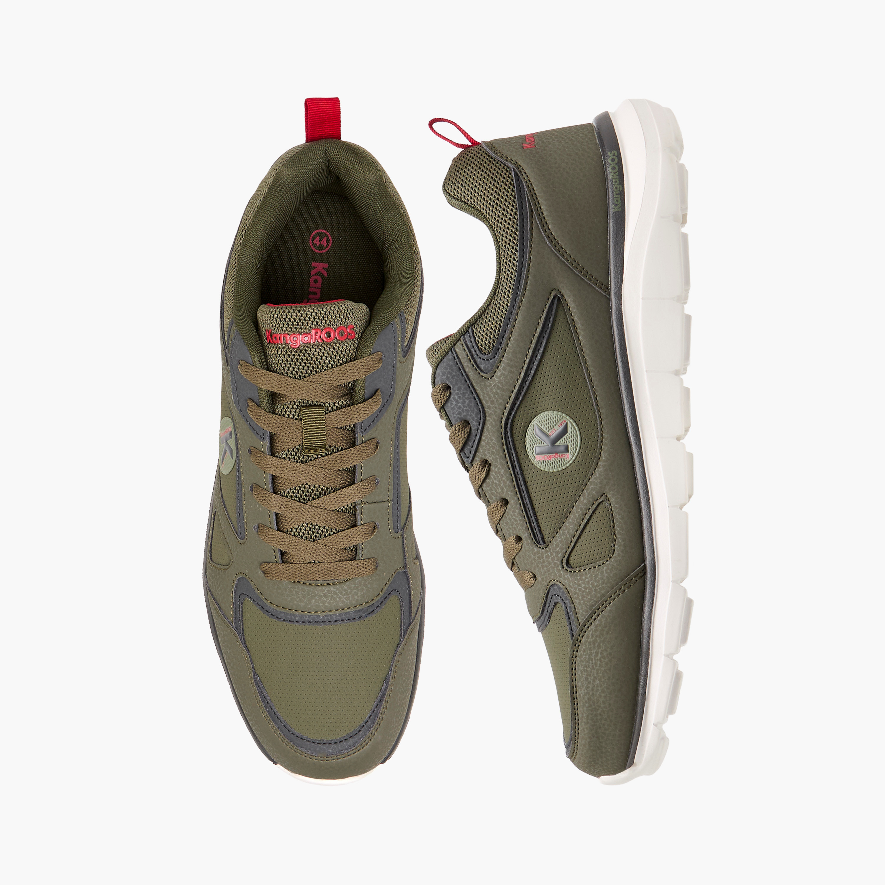 KangaROOS Men's Panelled Lace-Up Sneakers-men-shoes-sneakers-image-1