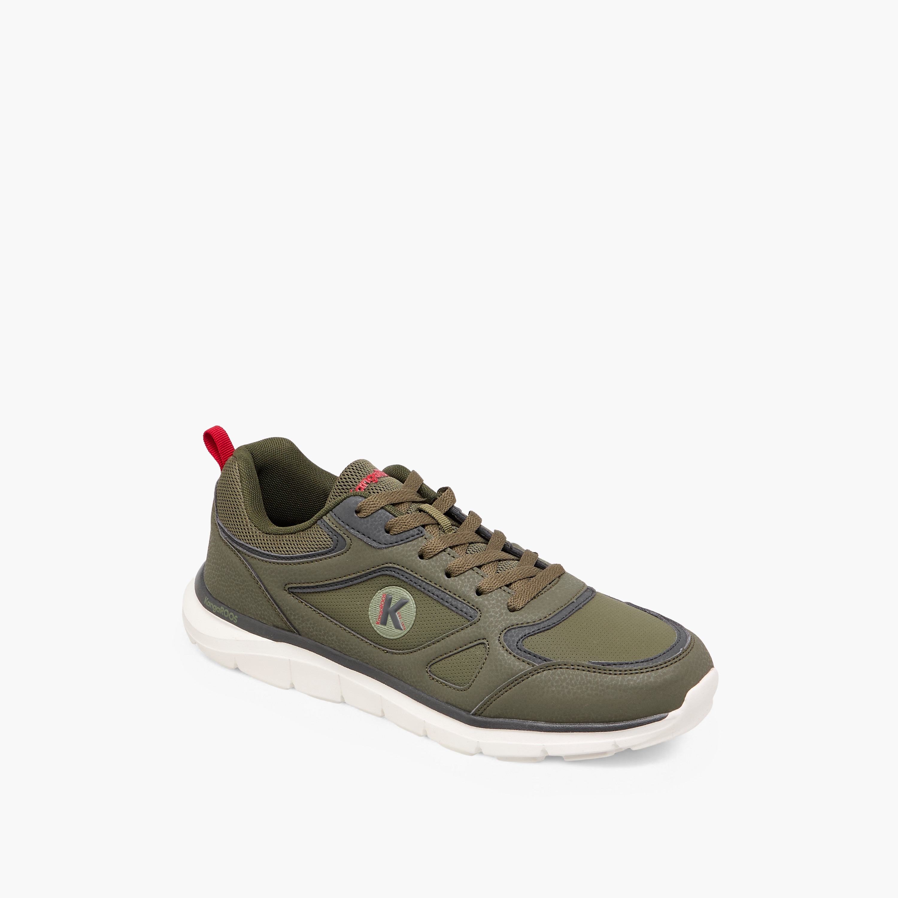 KangaROOS Men's Panelled Lace-Up Sneakers-men-shoes-sneakers-image-2