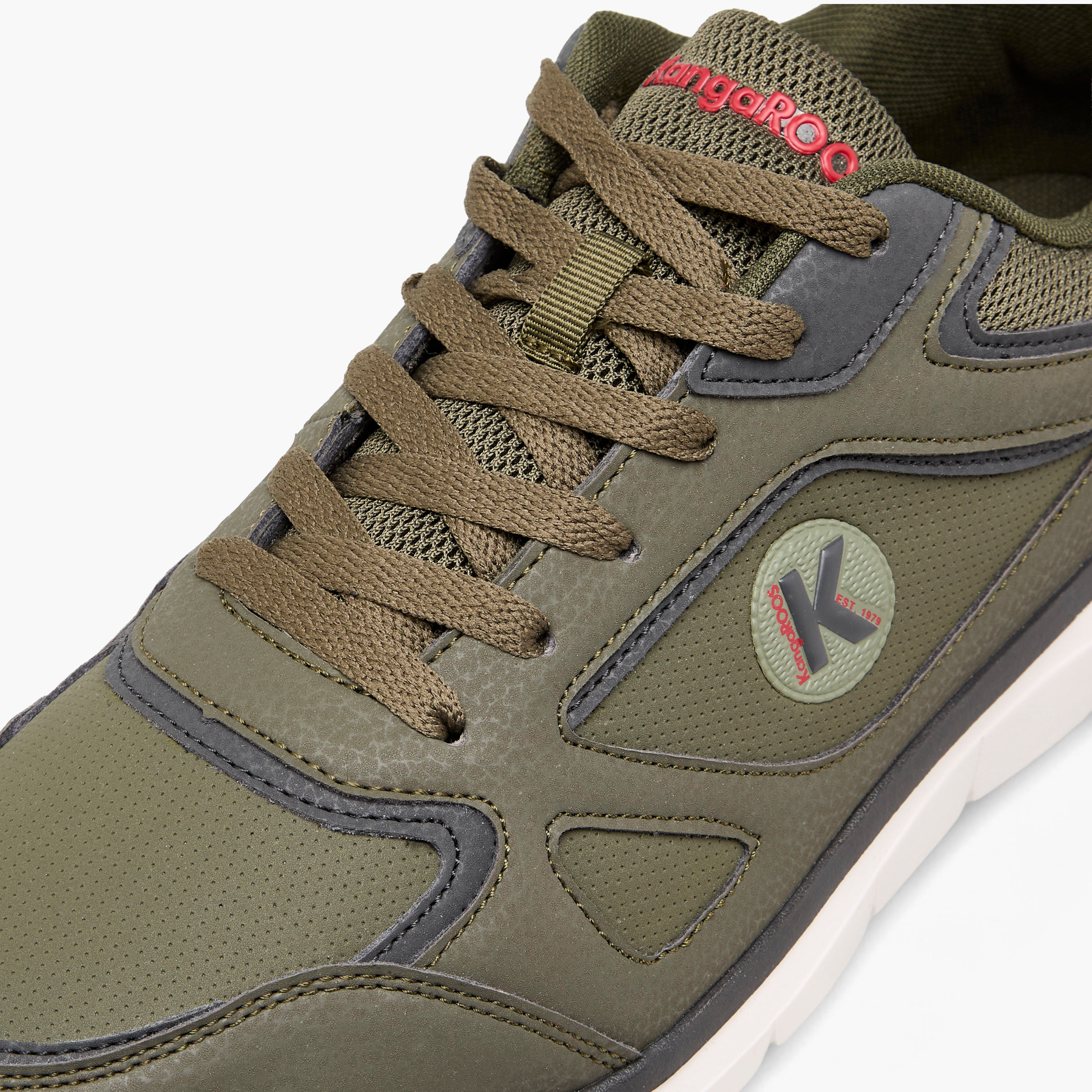 KangaROOS Men's Panelled Lace-Up Sneakers-men-shoes-sneakers-image-4
