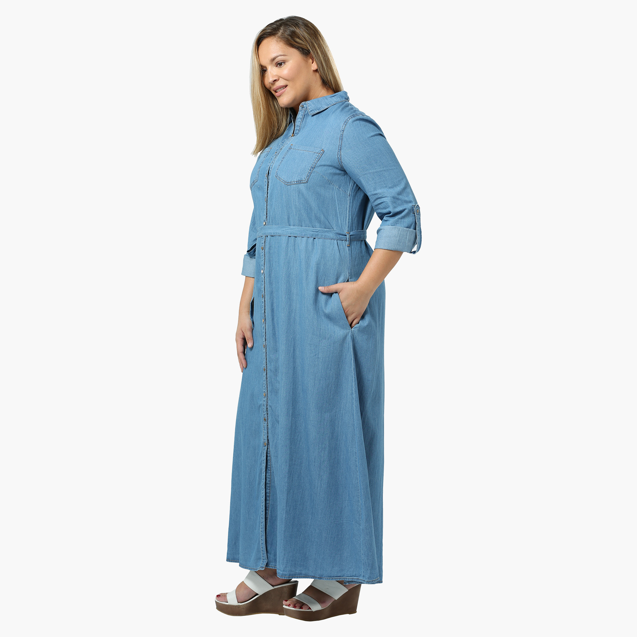 PLUS Sizes ‼️Color Block Maxi Dress with Belt – Just Be Cute Boutique