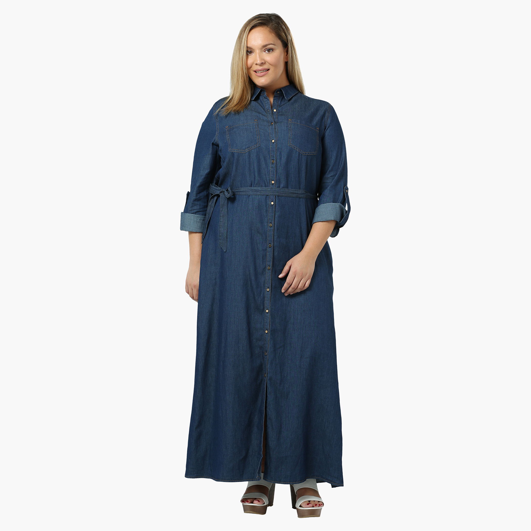 Buy Tokyo Talkies Blue Solid Flared Shirt Dress for Women Online at Rs.761  - Ketch