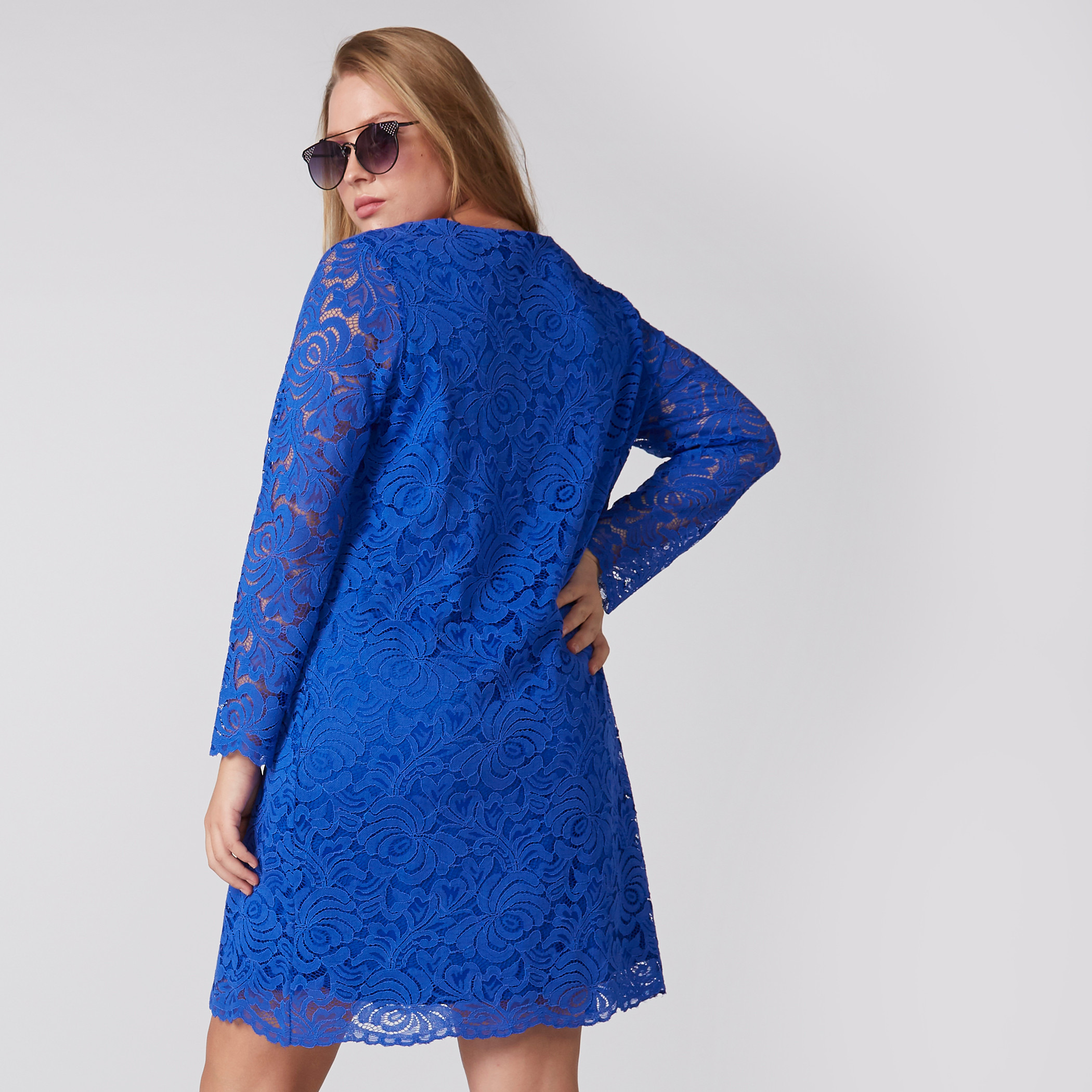 Lace shift dress long sleeve best sale