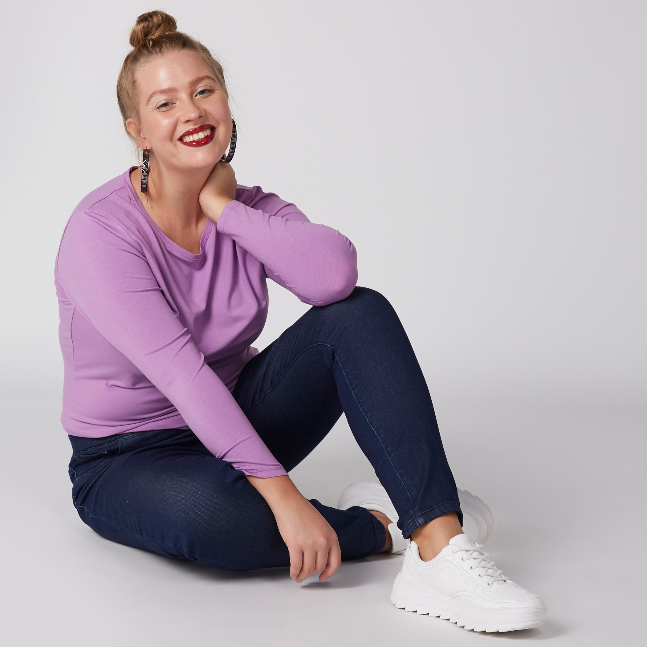 Plus Size Flexi Waist Jeggings with Pocket Detail-women-clothing-bottoms-leggings-image-2