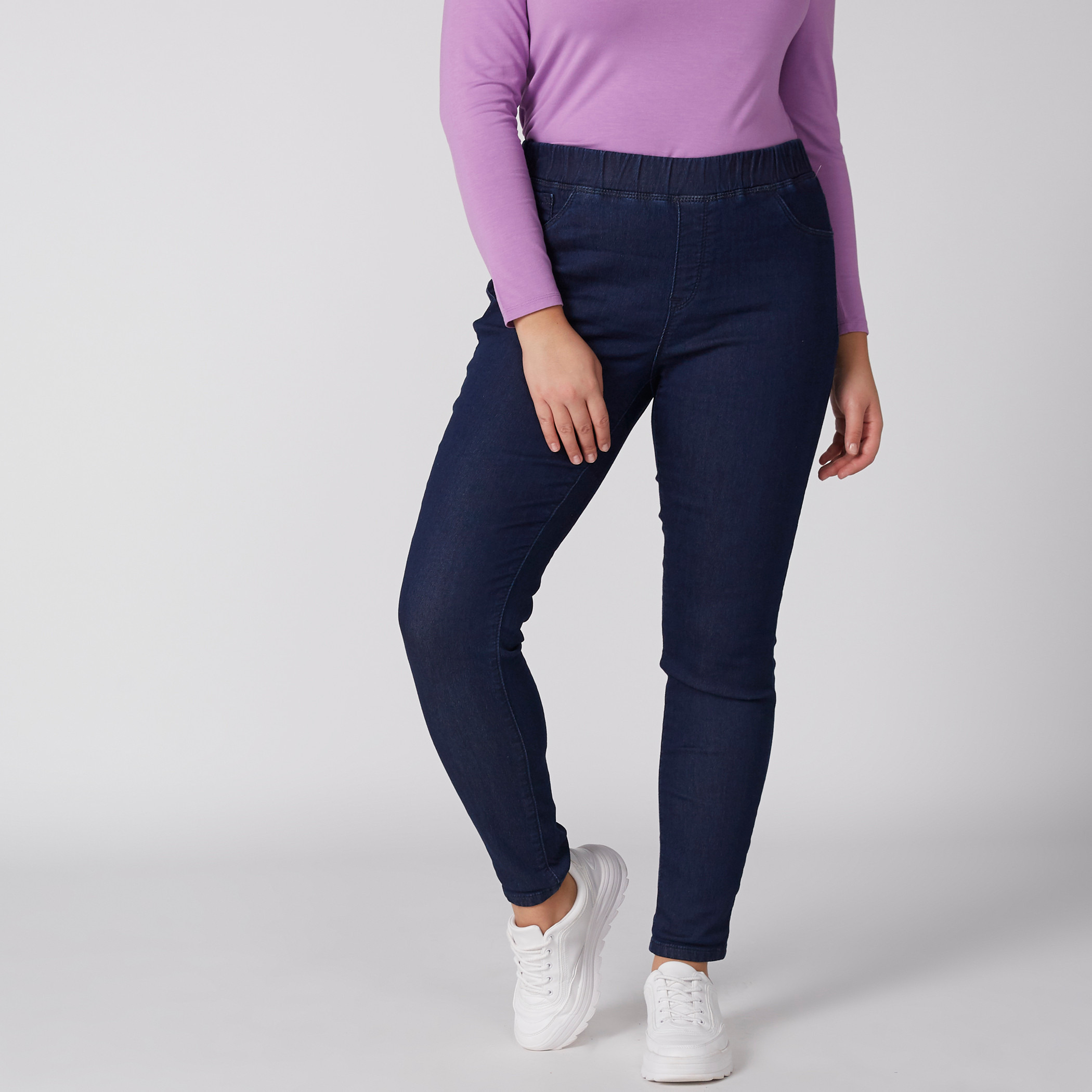 Plus Size Flexi Waist Jeggings with Pocket Detail-women-clothing-bottoms-leggings-image-3