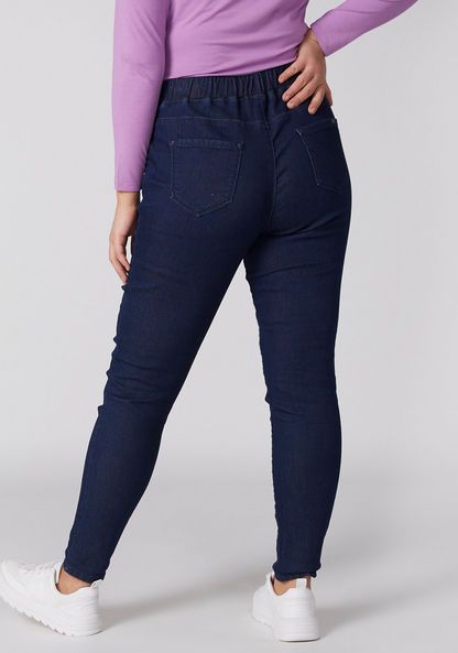 Full Length Jeggings with Pocket Detail and Elasticised Waistband