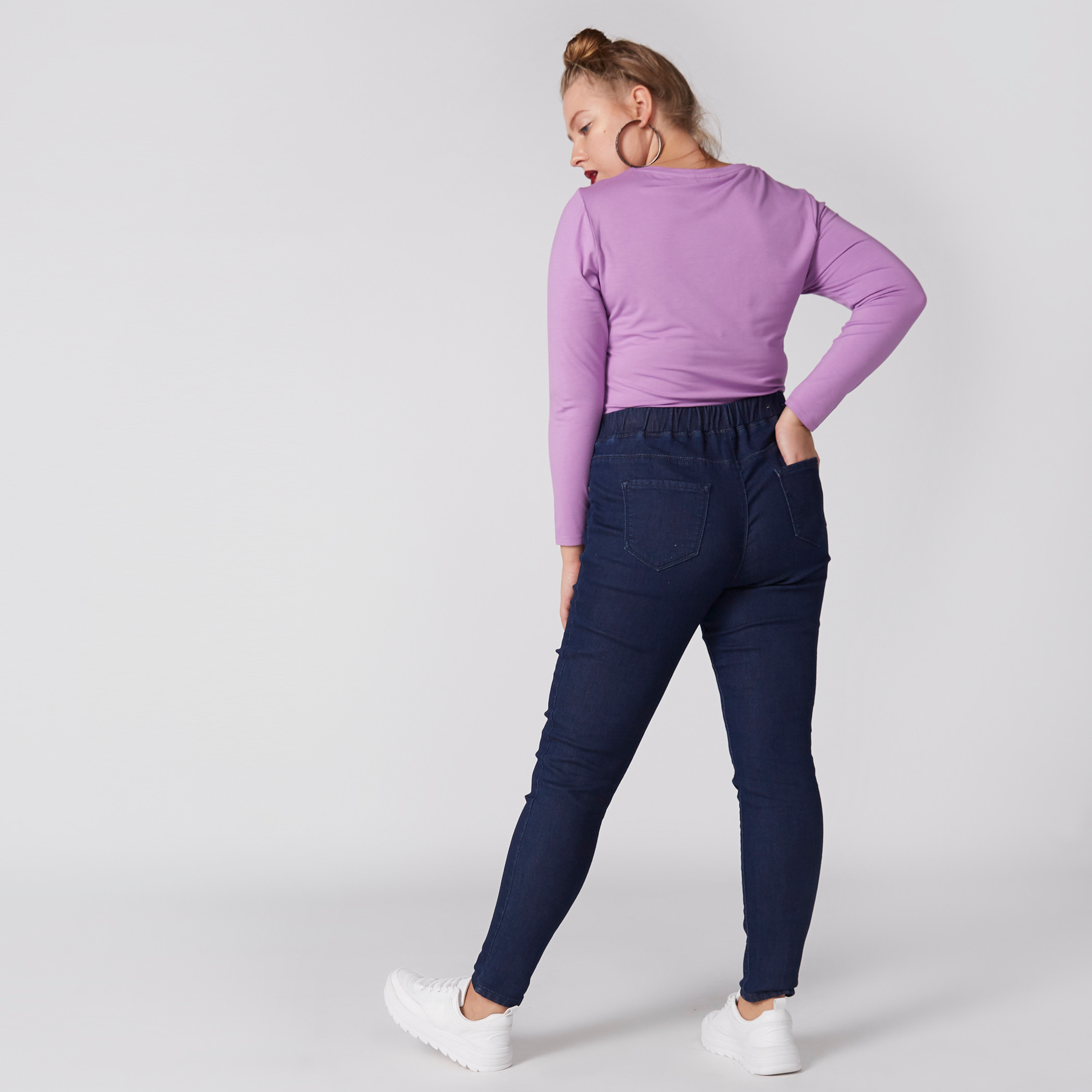 Plus Size Flexi Waist Jeggings with Pocket Detail-women-clothing-bottoms-leggings-image-5