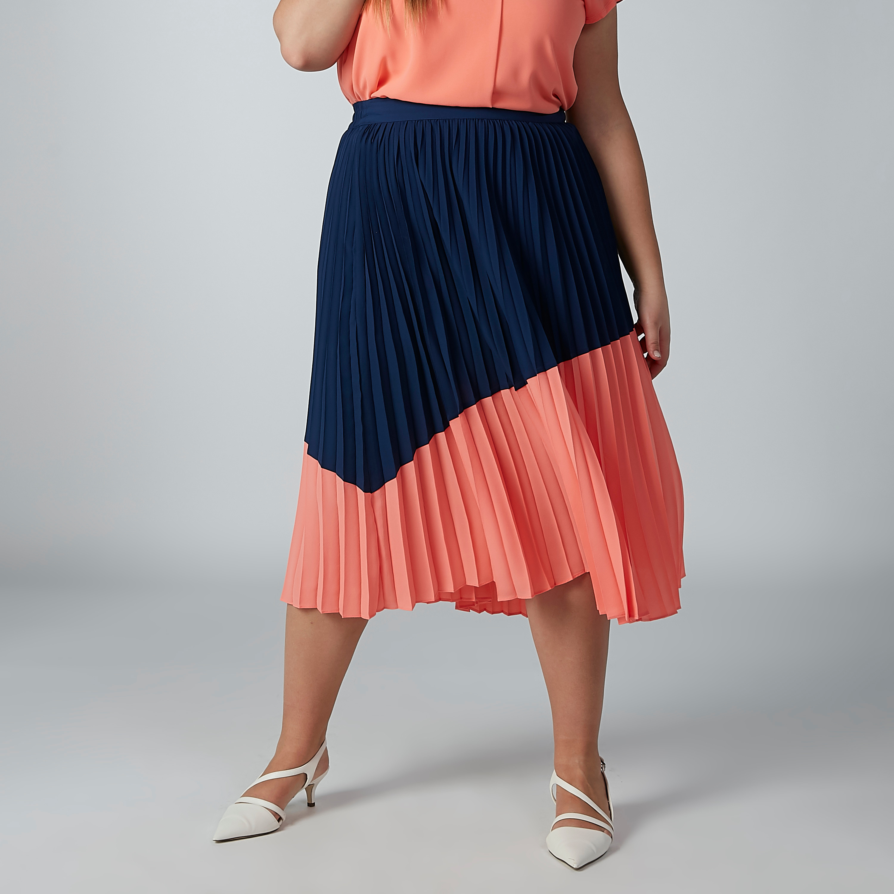 Pleated Midi Skirt with Zip Closure-women-clothing-bottoms-skirts-image-1