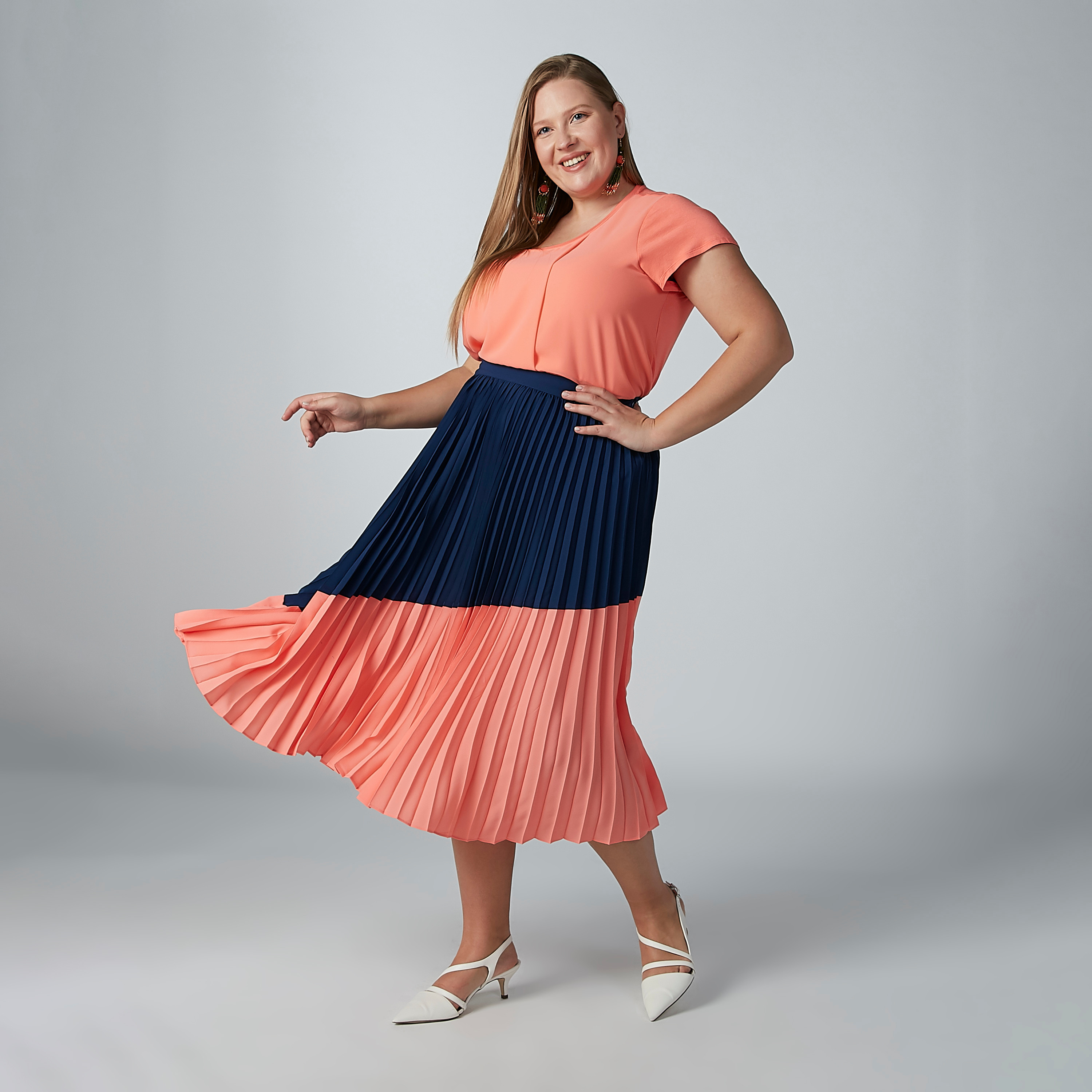 Pleated Midi Skirt with Zip Closure-women-clothing-bottoms-skirts-image-2