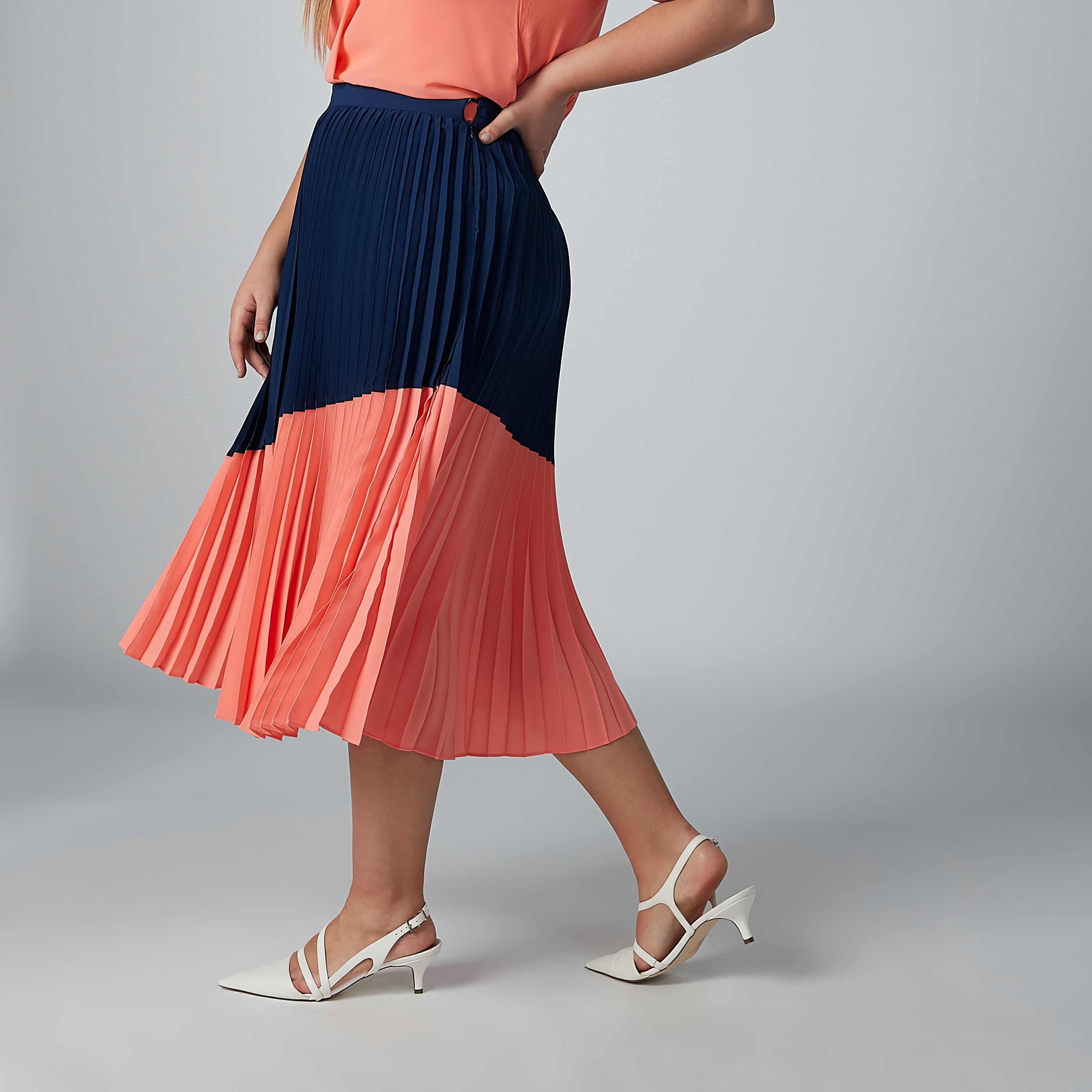 Pleated Midi Skirt with Zip Closure-women-clothing-bottoms-skirts-image-4