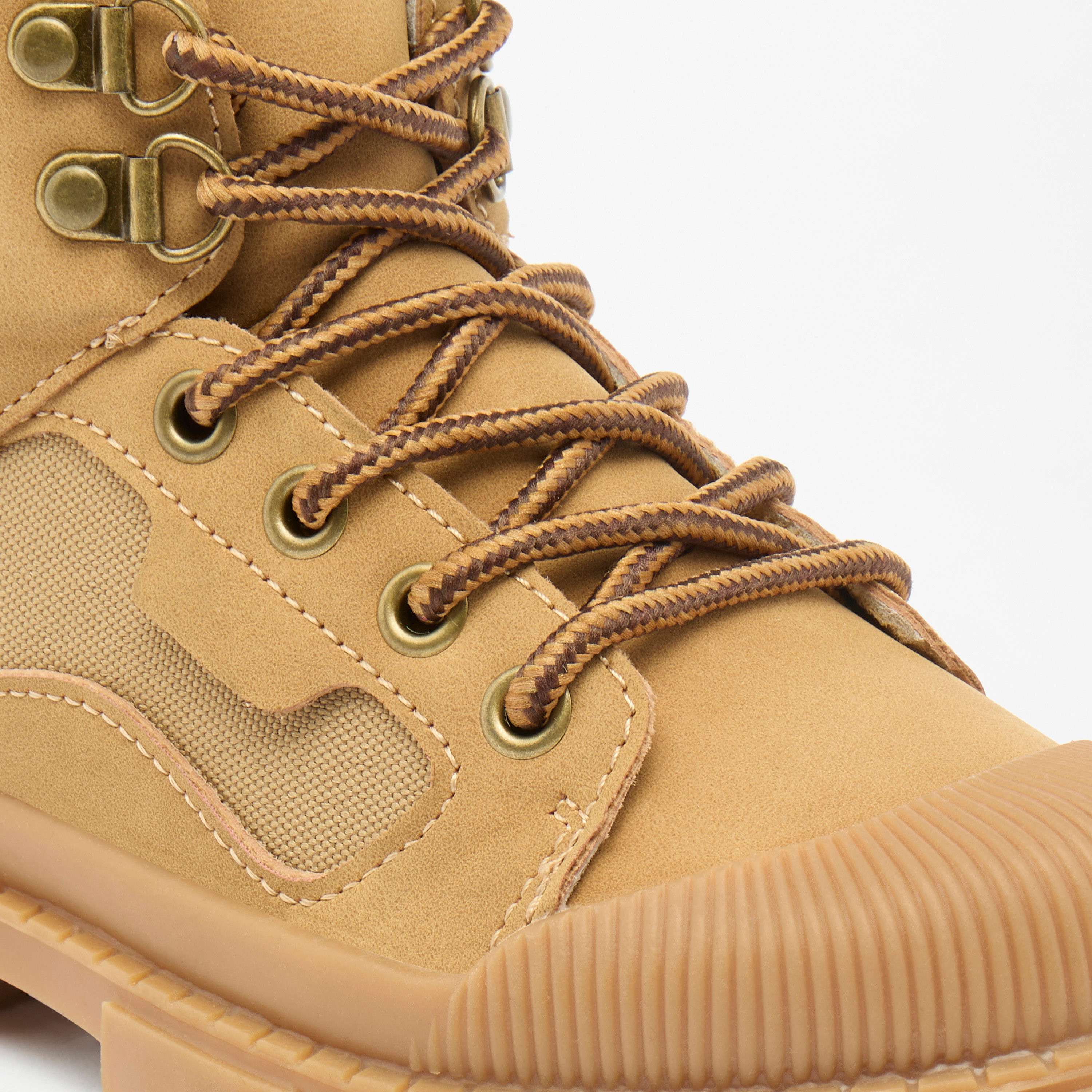 LBL by Shoexpress Panelled Ankle Boots with Lace Detail and Zip Closure-boys-shoes-boots-image-5