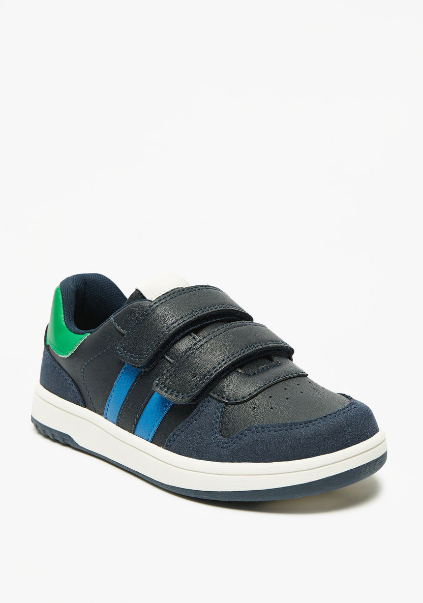 Mister Duchini Panelled Sneakers with Hook and Loop Closure-Boy%27s Sneakers-image-0