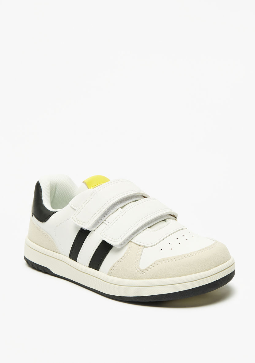 Mister Duchini Panelled Sneakers with Hook and Loop Closure-Boy%27s Sneakers-image-0
