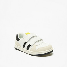 Mister Duchini Panelled Sneakers with Hook and Loop Closure