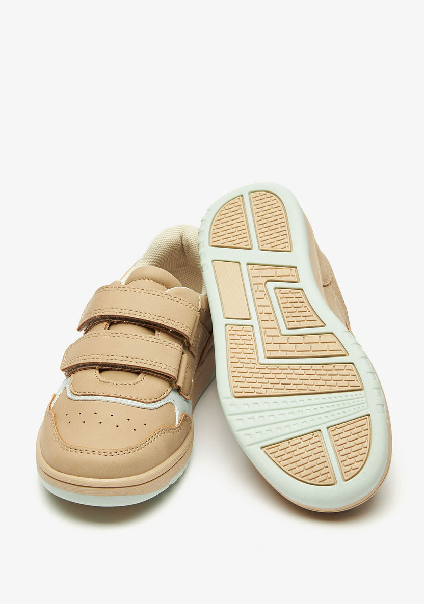 Mister Duchini Perforated Sneakers with Hook and Loop Closure-Boy%27s Sneakers-image-1