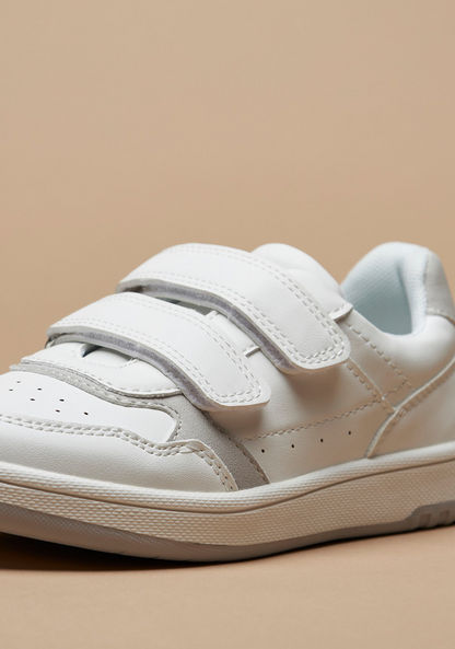 Mister Duchini Perforated Sneakers with Hook and Loop Closure-Boy%27s Sneakers-image-3