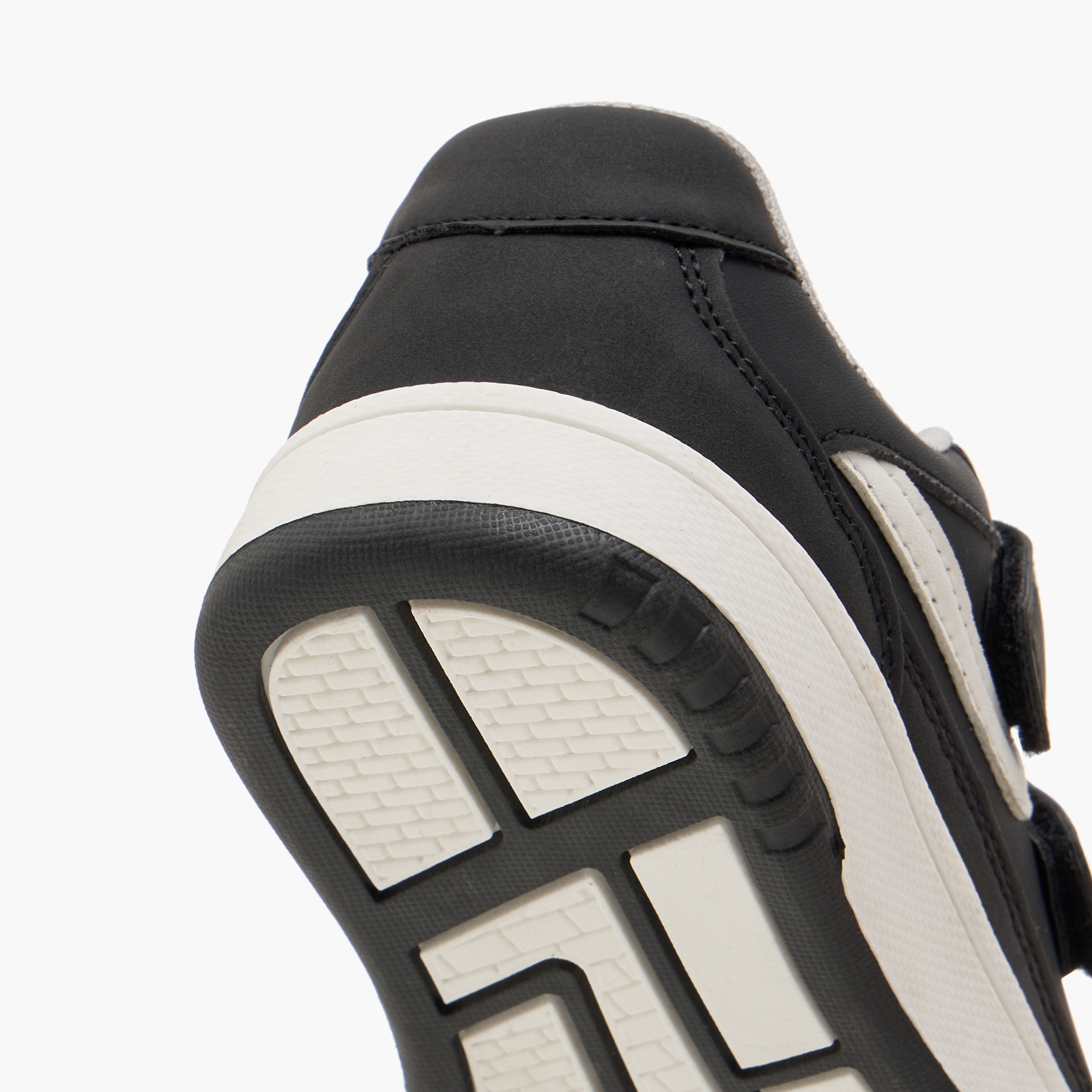 Juniors Panelled Sneakers with Hook and Loop Closure-boys-shoes-schoolshoes-image-5