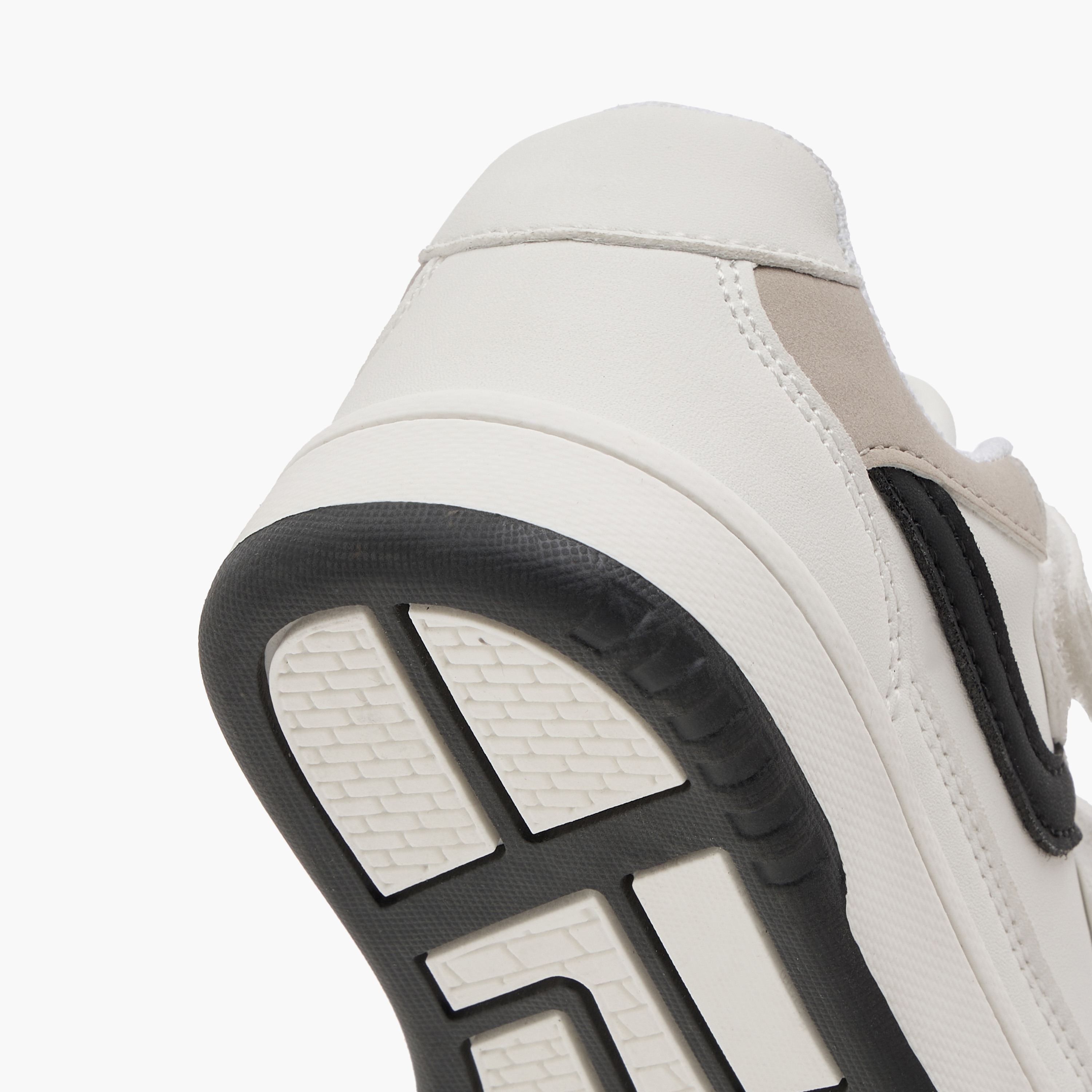 Juniors Panelled Sneakers with Hook and Loop Closure-boys-shoes-schoolshoes-image-5
