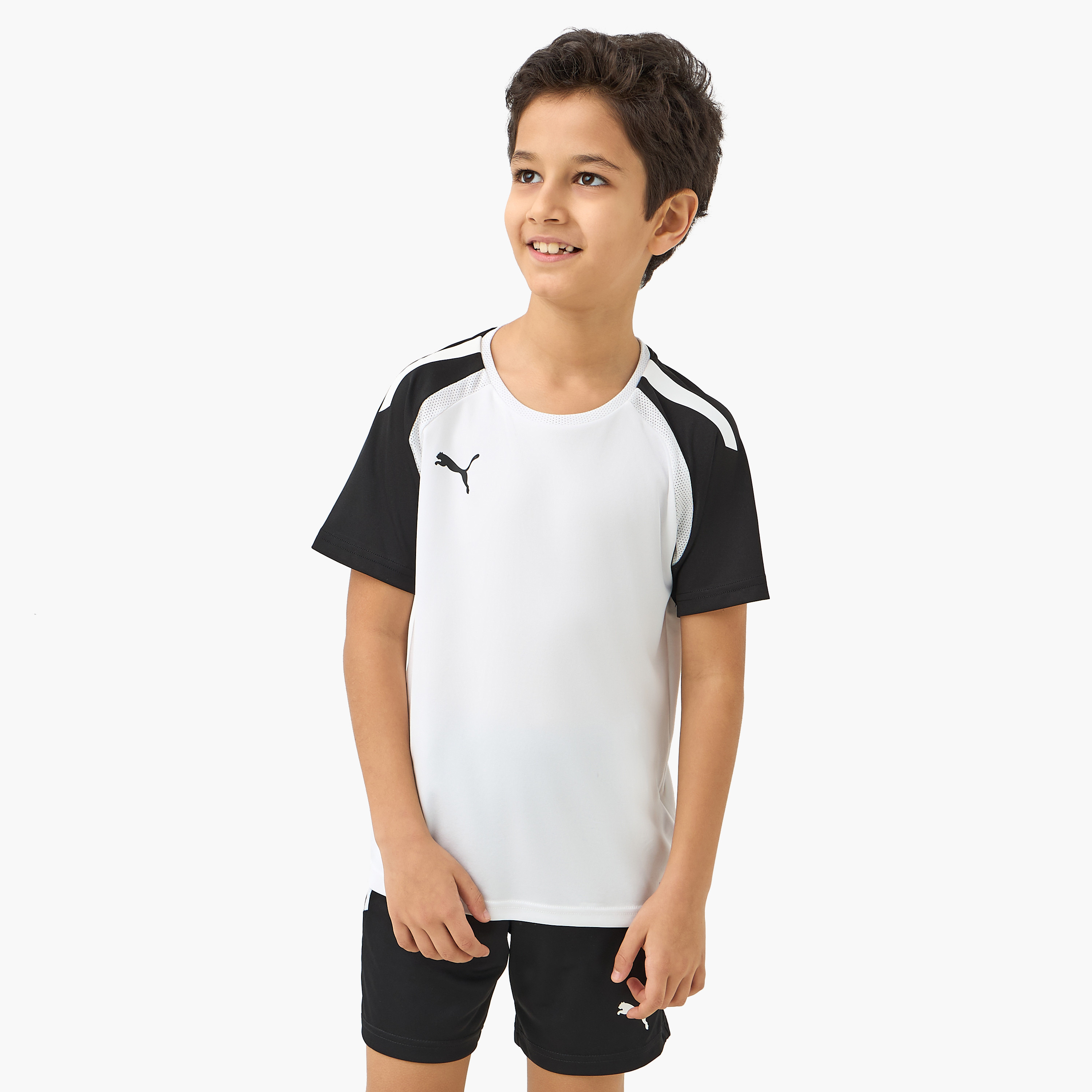تيشيرت بقوالب ملونة وأكمام مغايرة من بوما-boys-clothing-tshirtsandpolos-image-1