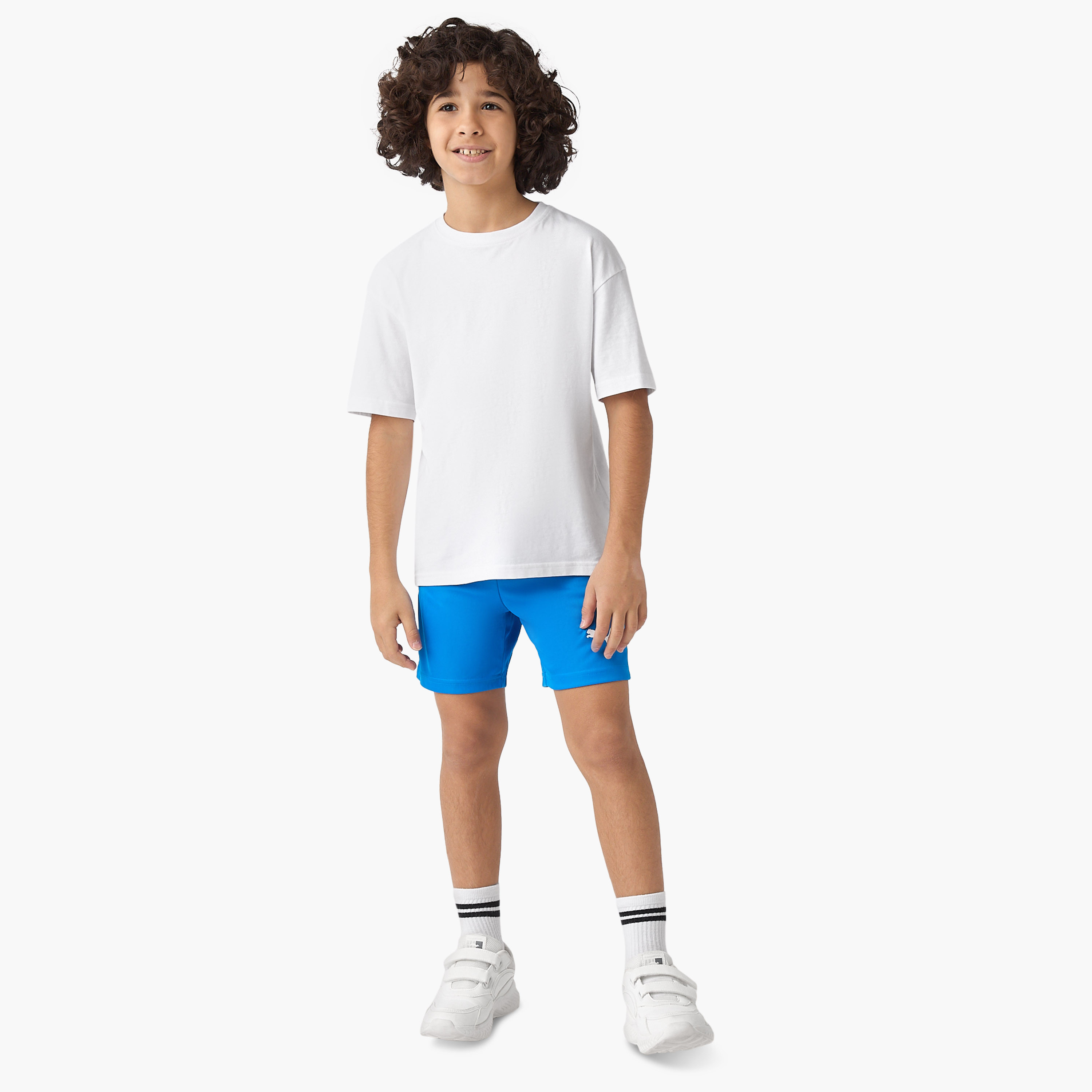 PUMA Panelled Shorts with Elasticated Waistband-boys-clothing-bottoms-shorts-image-2