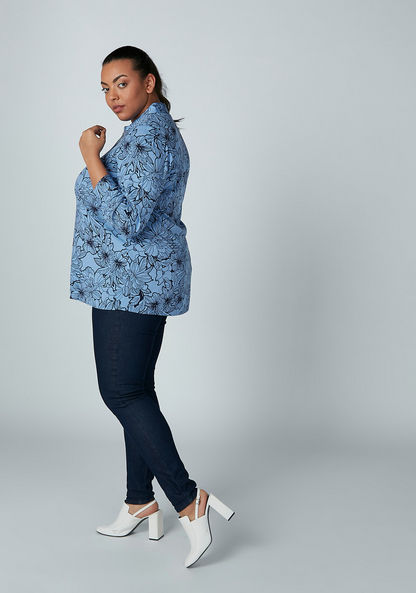 Plus Size Solid Jeggings with Pocket Detail and Elasticised Waistband-Leggings & Jeggings-image-3