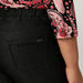 Plus Size Full Length Plain Jeggings with Pockets and Elasticised Waistband-Leggings and Jeggings-thumbnailMobile-2