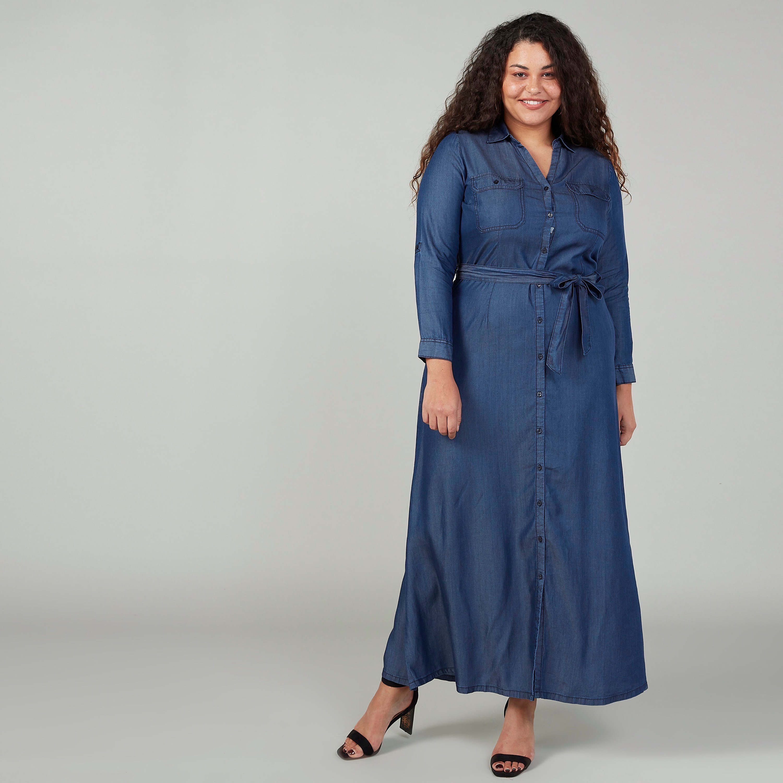 Maxi long sleeve shirt dress hotsell