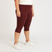 Cropped Solid Leggings with Elasticised Waistband-Leggings and Jeggings-thumbnailMobile-0