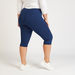 Cropped Solid Leggings with Elasticised Waistband-Leggings and Jeggings-thumbnail-3