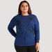 Embellished Sweatshirt with Crew Neck and Long Sleeves-Hoodies & Sweatshirts-thumbnail-0