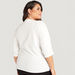 Textured Sweater with Round Neck and 3/4 Sleeves-Cardigans & Sweaters-thumbnail-3