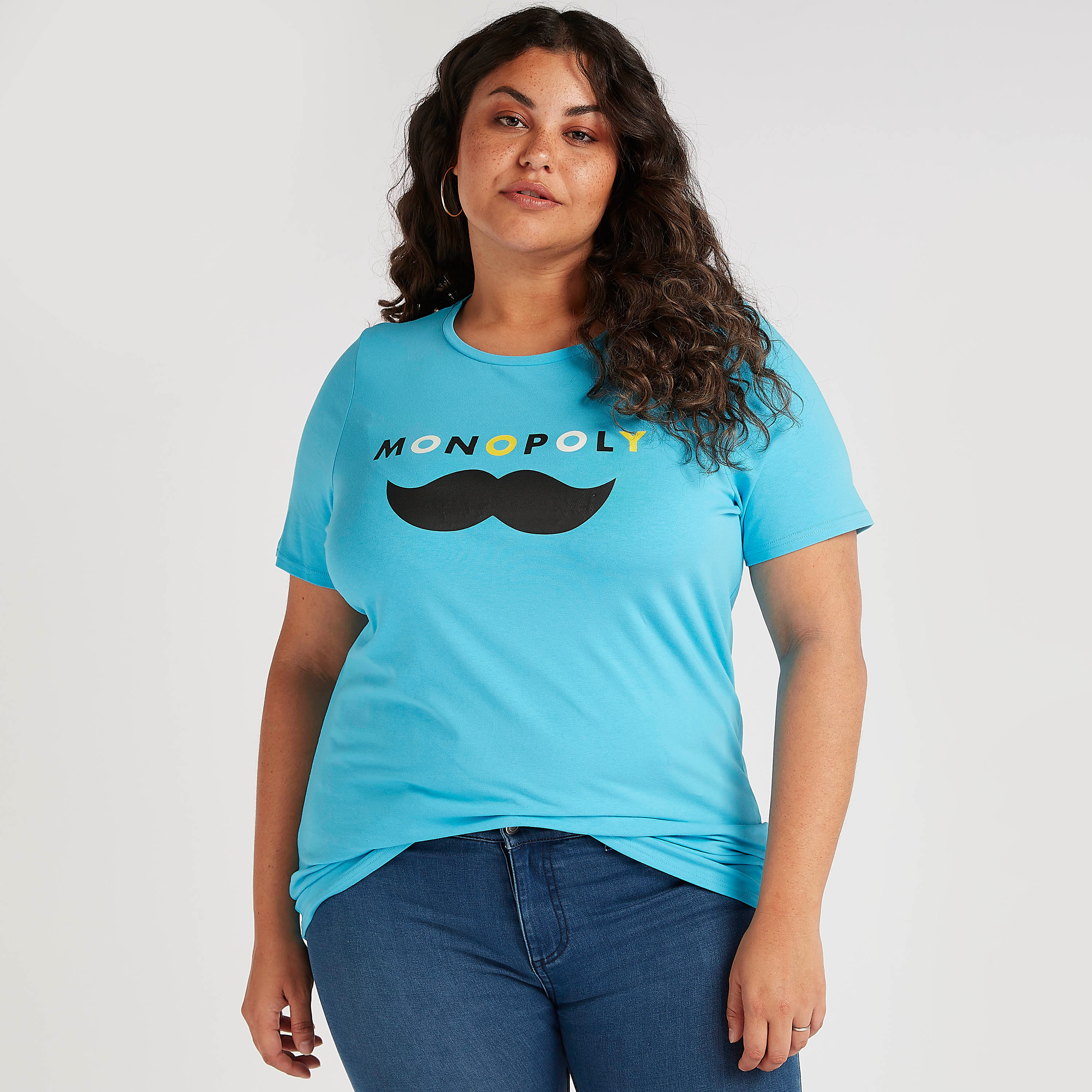 Buy Monopoly Print T shirt with Round Neck and Short Sleeves Splash UAE