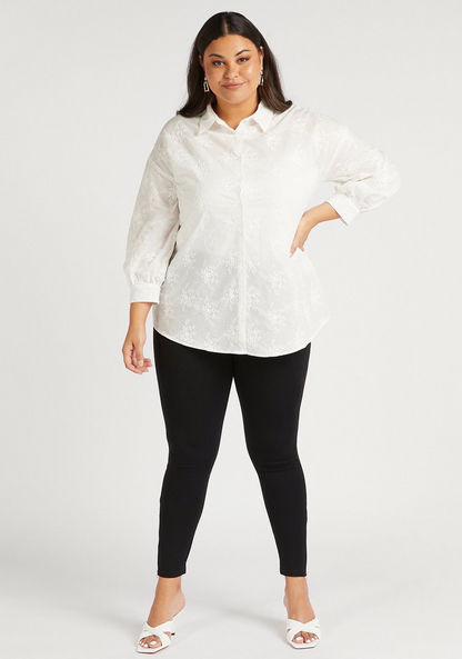 Embroidered Shirt with Long Sleeves