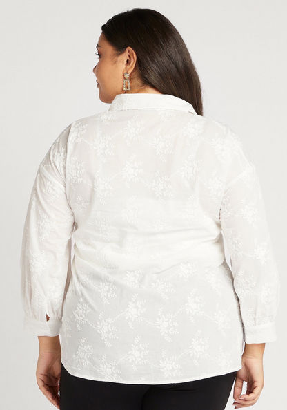 Embroidered Shirt with Long Sleeves