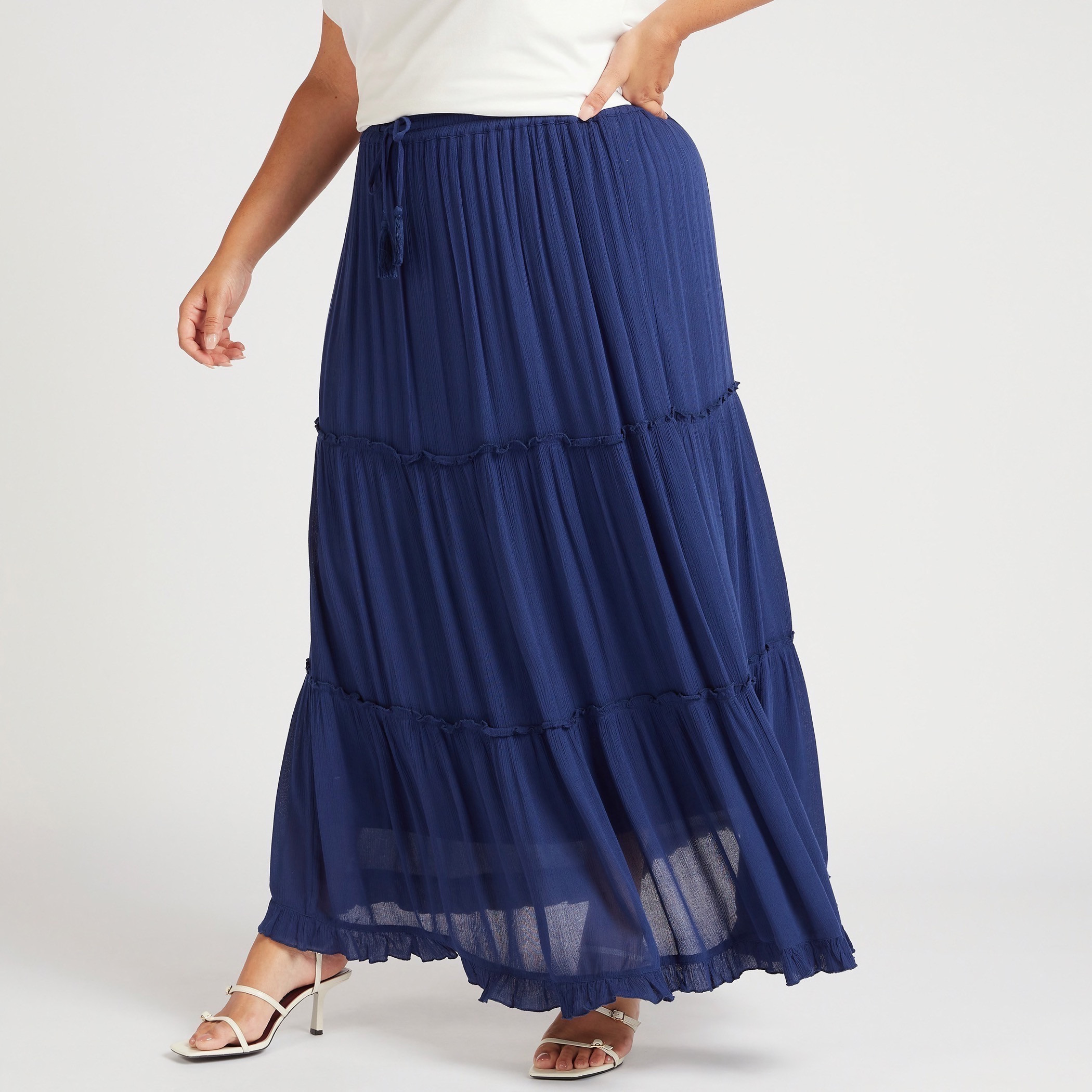 Maxi tiered store skirts