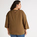 Embellished Neck T-shirt with 3/4 Sleeves-T Shirts-thumbnail-3