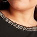 Embellished Neck T-shirt with 3/4 Sleeves-T Shirts-thumbnail-5