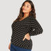 Polka Dot V-neck Cardigan with Button Closure-Cardigans & Sweaters-thumbnailMobile-0