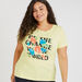 Printed Round Neck T-shirt with Short Sleeves-T Shirts-thumbnail-0