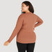 Textured Round Neck T-shirt with Long Sleeves-T Shirts-thumbnailMobile-3