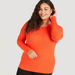 Textured Round Neck T-shirt with Long Sleeves-T Shirts-thumbnail-0